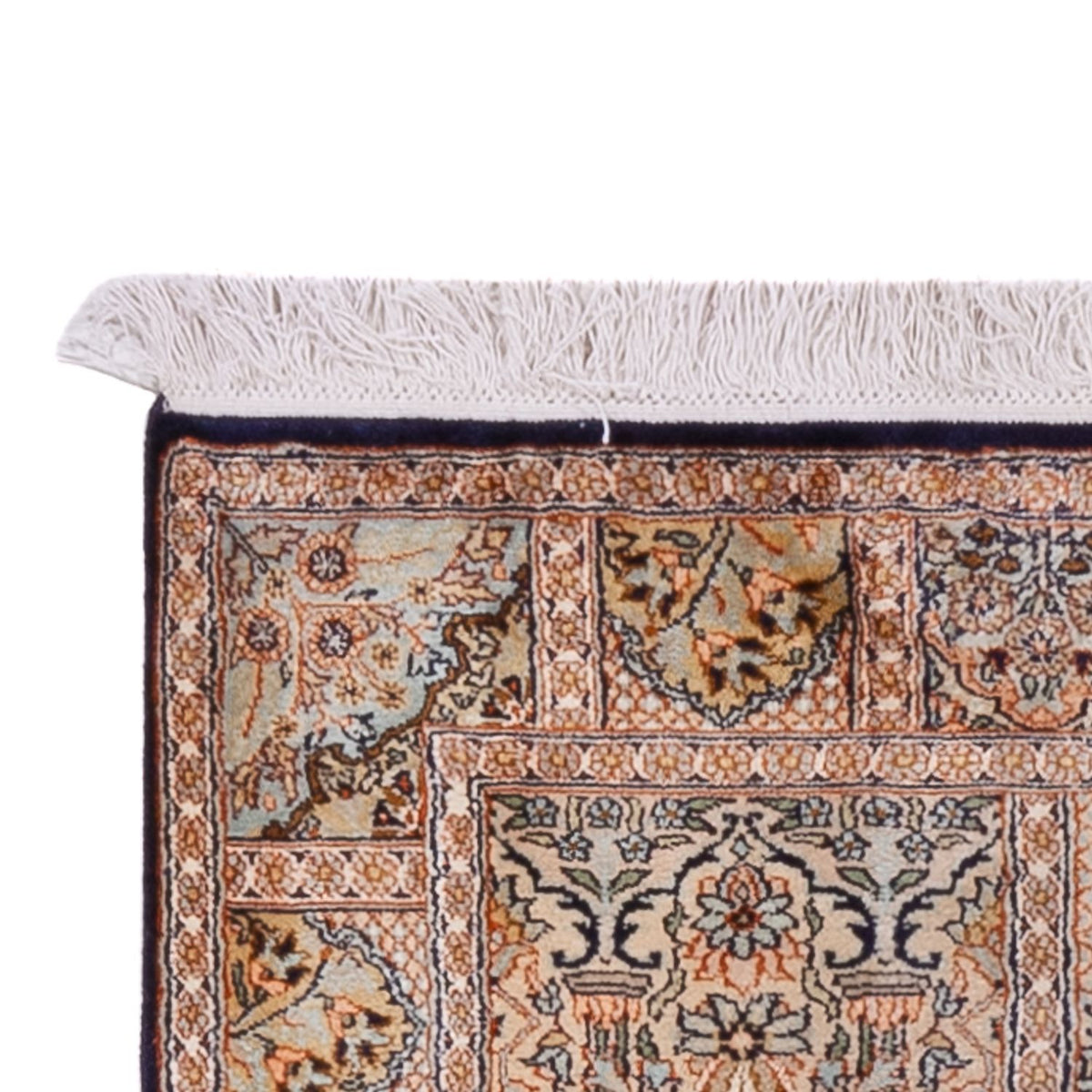 Kaschmir Seide Teppich 79x237cm - Orientteppich - beige