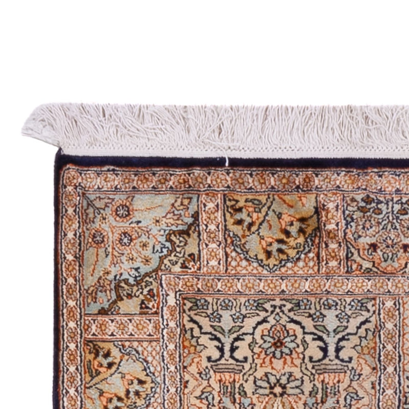 Kaschmir Seide Teppich 79x237cm - Orientteppich - beige