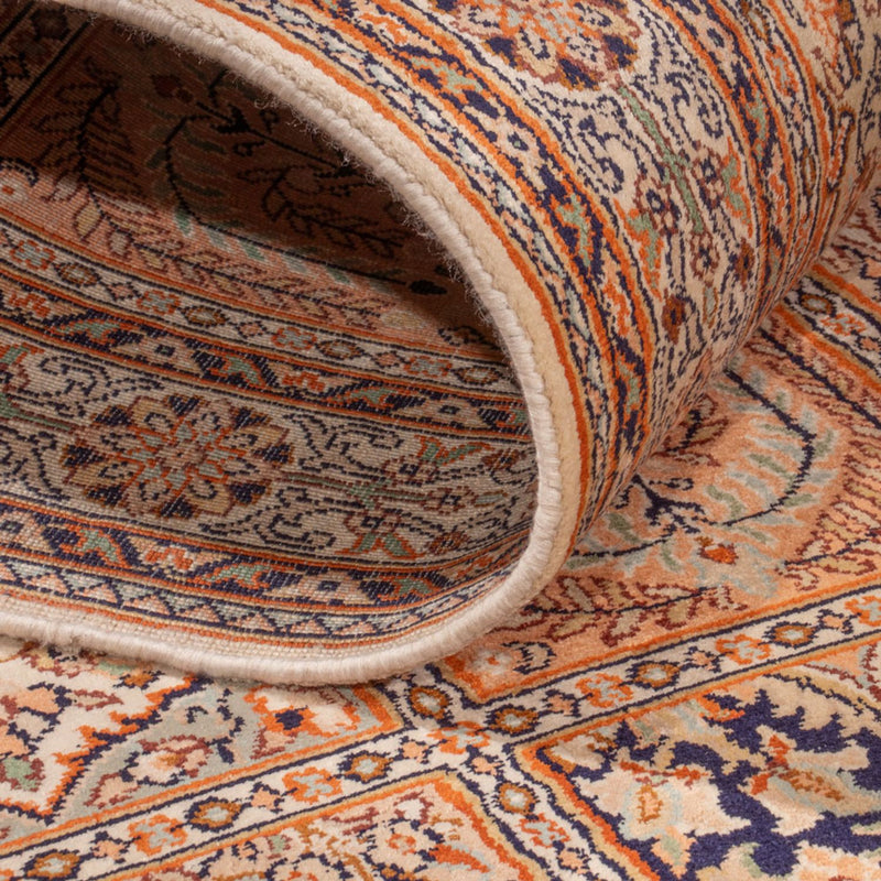 Kaschmir Seide Teppich 81x307cm - Orientteppich - beige
