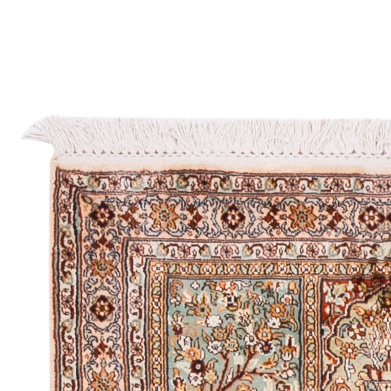Kaschmir Seide Teppich 80x285cm - Orientteppich - beige
