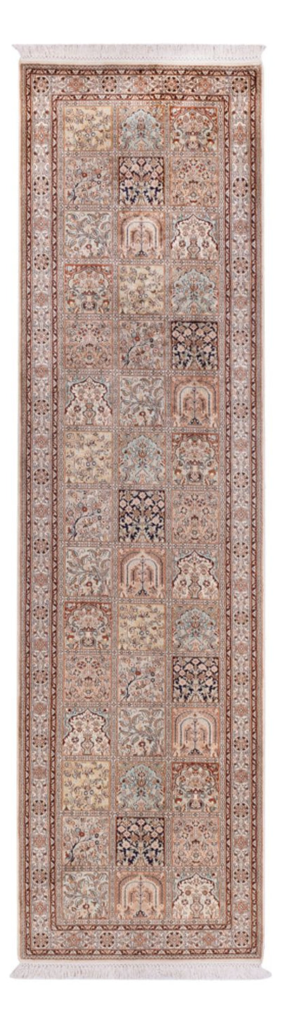 Kaschmir Seide Teppich 79x301cm - Orientteppich - beige