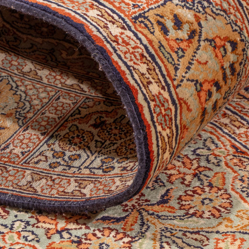 Kaschmir Seide Teppich 77x296cm - Orientteppich - dunkelbeige