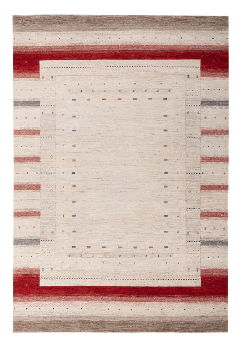 Indo Loribaft Teppich 202x306cm - Wollteppich - creme