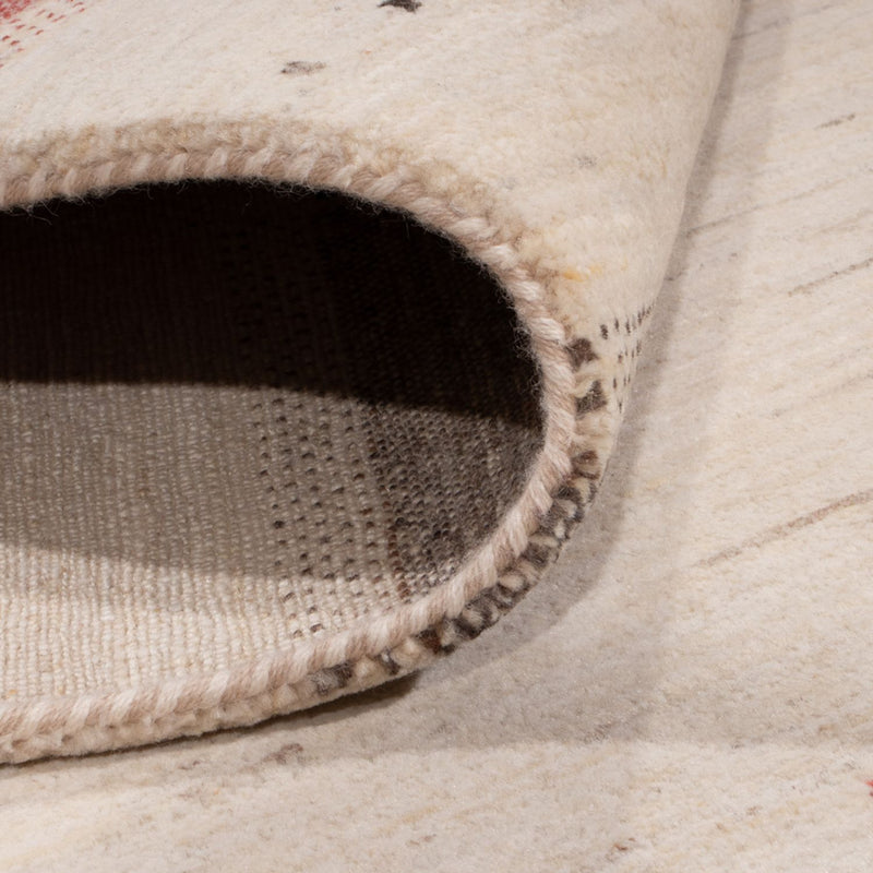 Indo Loribaft Teppich 202x306cm - Wollteppich - creme