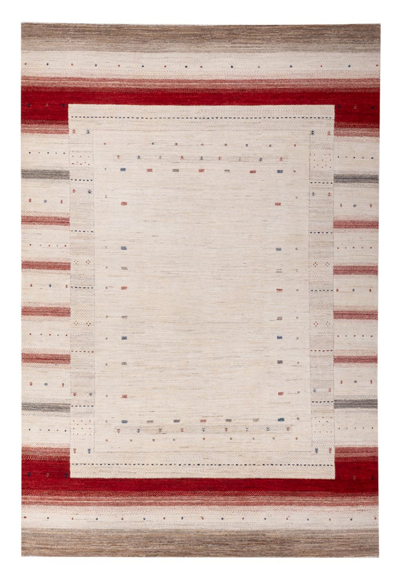 Indo Loribaft Teppich 200x306cm - Wollteppich - creme