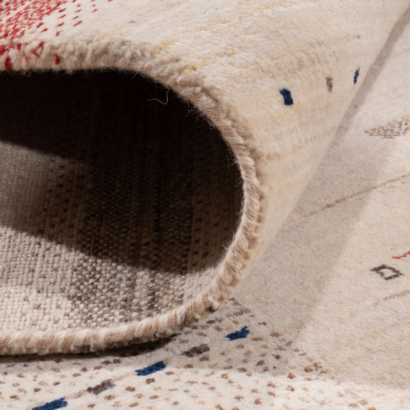 Indo Loribaft Teppich 200x306cm - Wollteppich - creme
