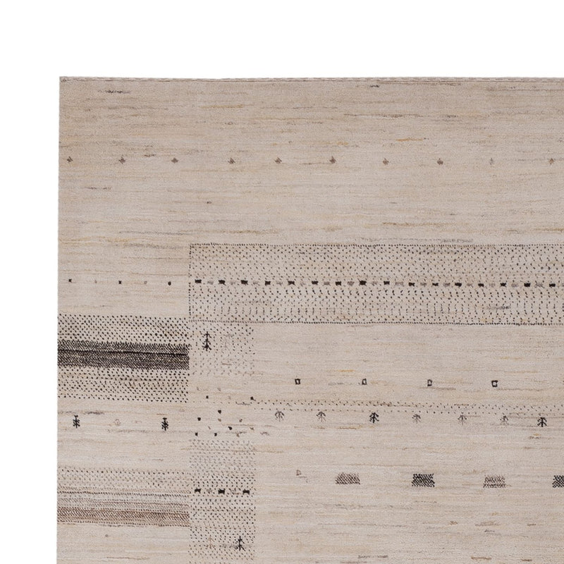 Indo Loribaft Teppich 202x295cm - Wollteppich - creme