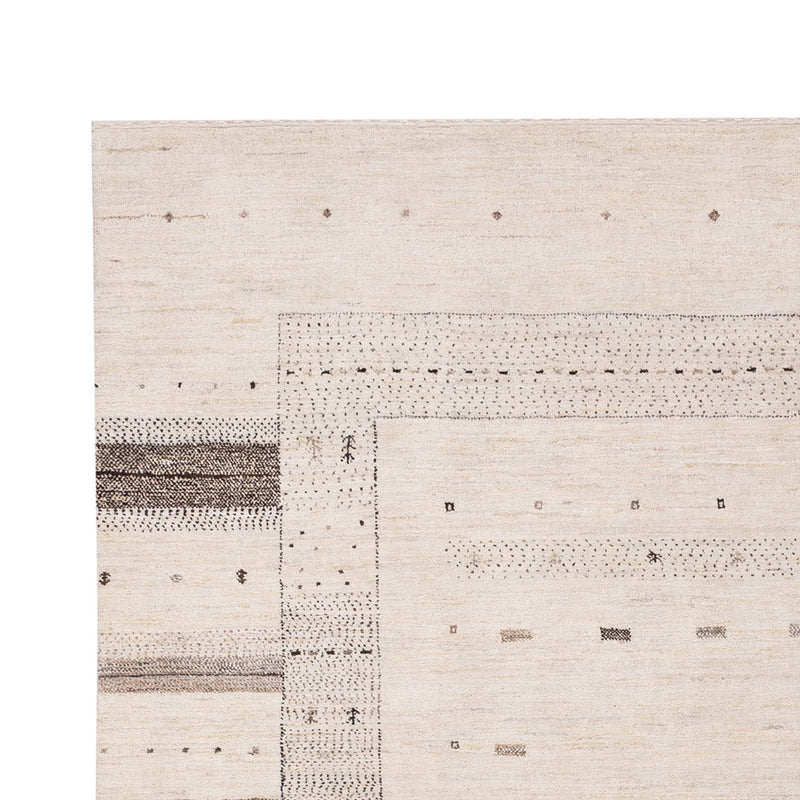 Indo Loribaft Teppich 202x302cm - Wollteppich - creme