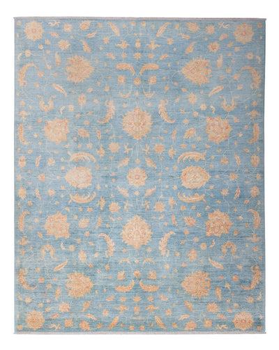 Ziegler Modern Teppich 252x309cm - Orientteppich - hellblau