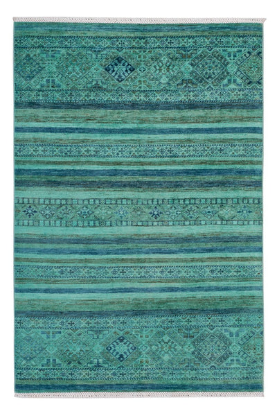 Ziegler Modern Teppich 118x177cm - Orientteppich - türkis