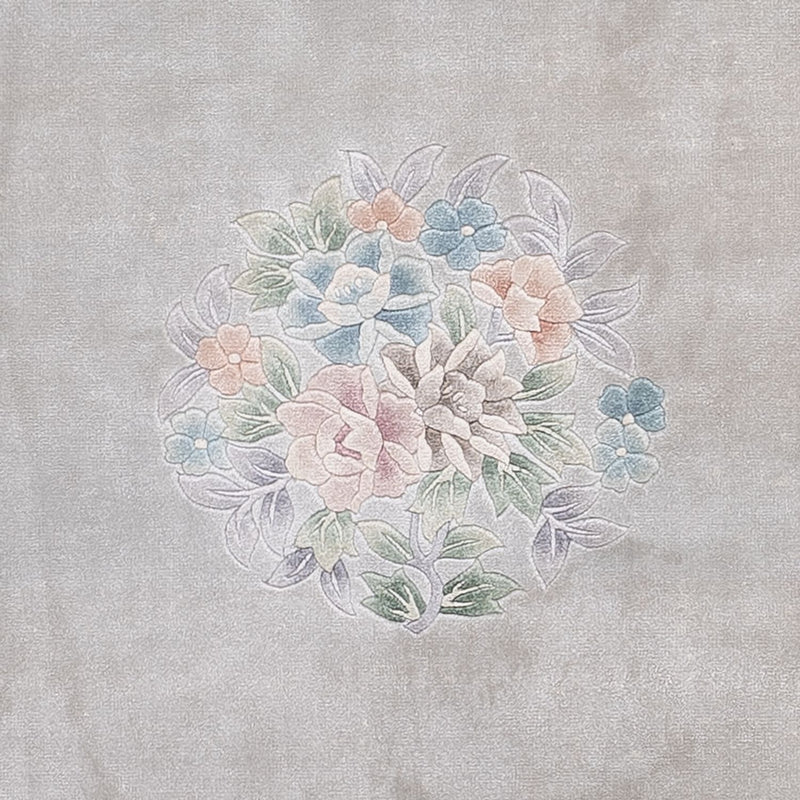 China Seide Teppich 123x185cm - Orientteppich - grau