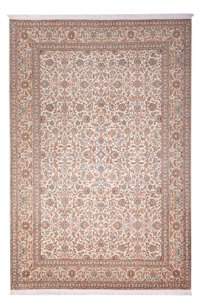 Kaschmir Seide Teppich 216x318cm - Orientteppich - dunkelbeige