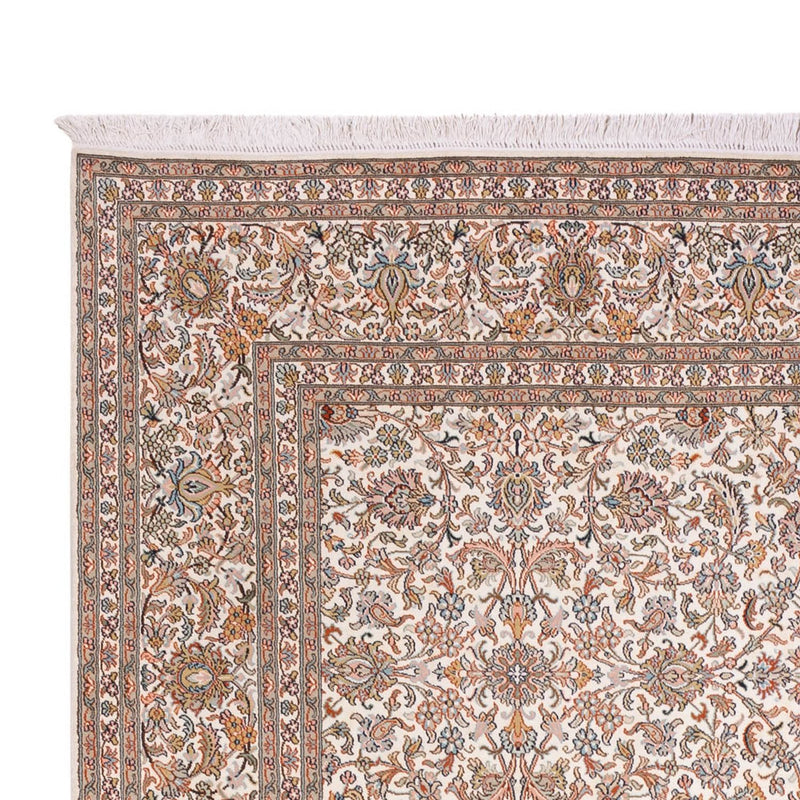 Kaschmir Seide Teppich 216x318cm - Orientteppich - dunkelbeige
