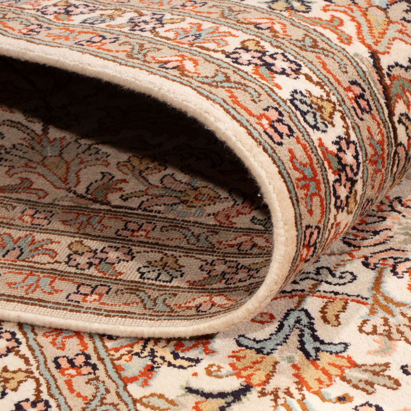 Kaschmir Seide Teppich 216x318cm - Orientteppich - dunkelbeige