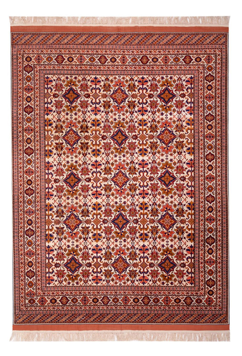 Afghan Seide Teppich 205x282cm - Orientteppich - braun