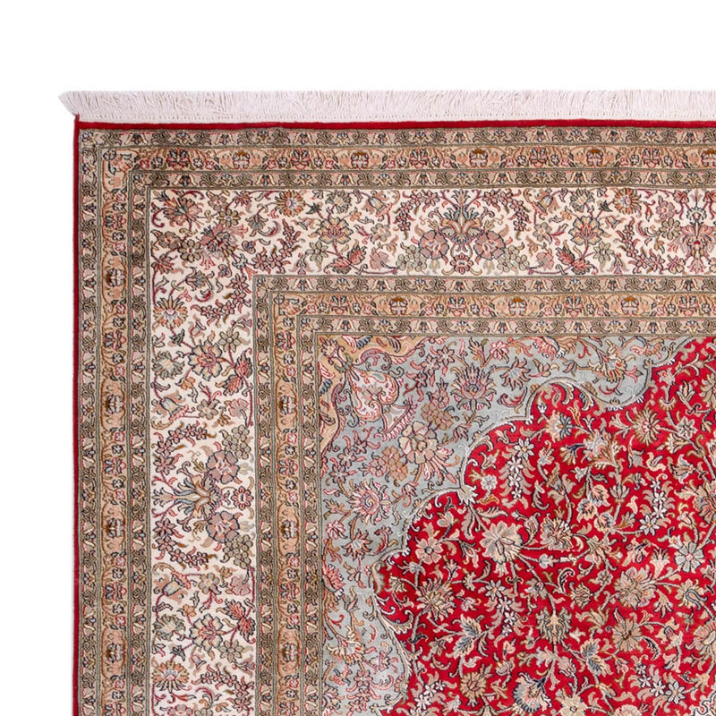 Kaschmir Seide Teppich 220x303cm - Orientteppich - rot