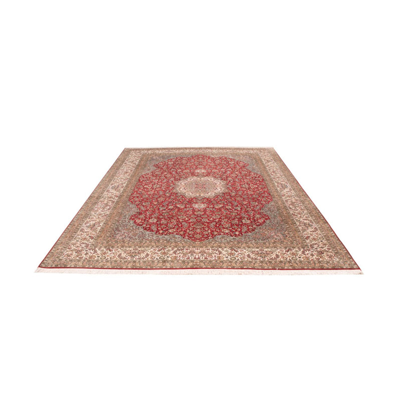 Kaschmir Seide Teppich 220x303cm - Orientteppich - rot