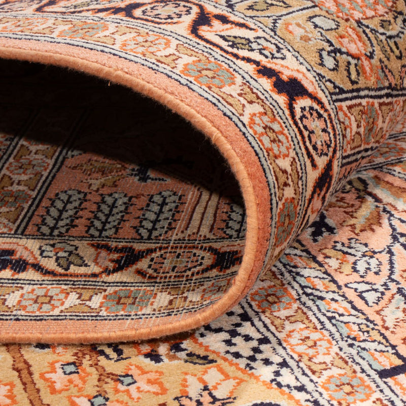 Kaschmir Seide Teppich 221x317cm - Orientteppich - dunkelbeige