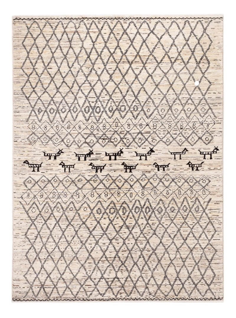 Berber Teppich 148x200cm - Wollteppich - beige