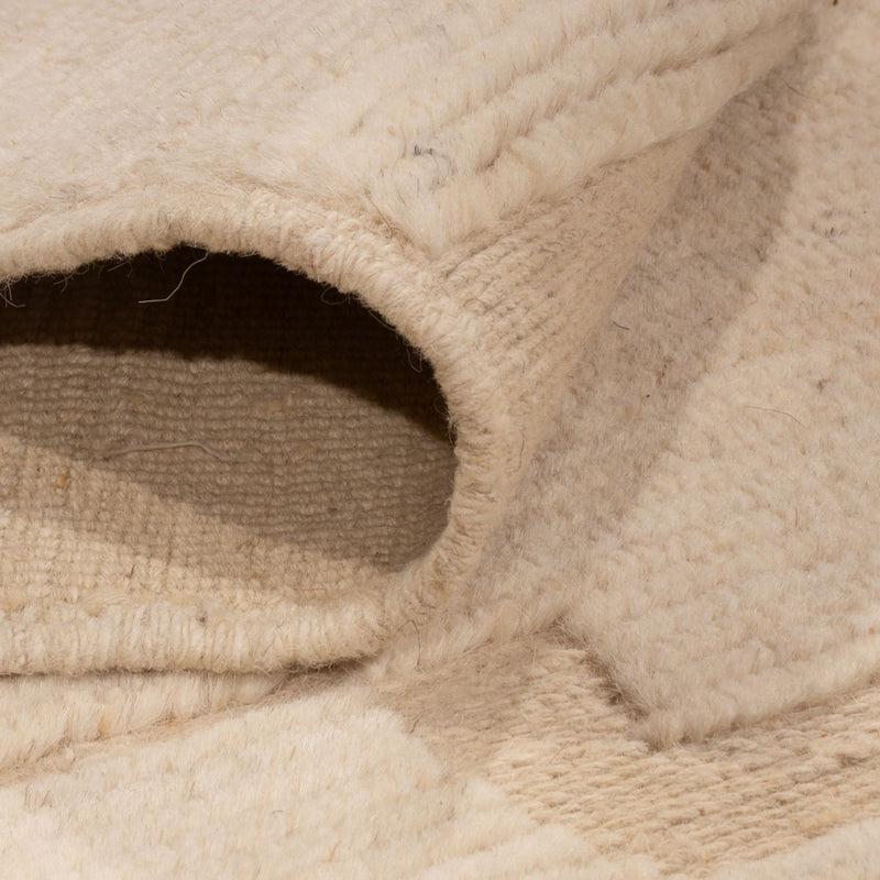 Berber Teppich 167x235cm - Wollteppich - creme