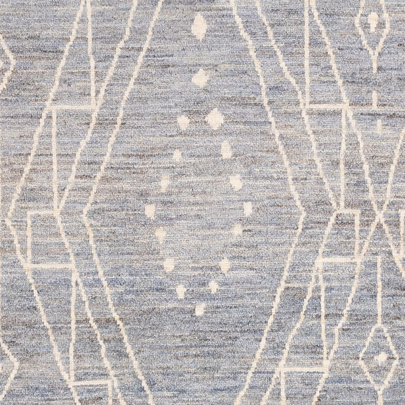 Berber Teppich 148x208cm - Wollteppich - seeblau