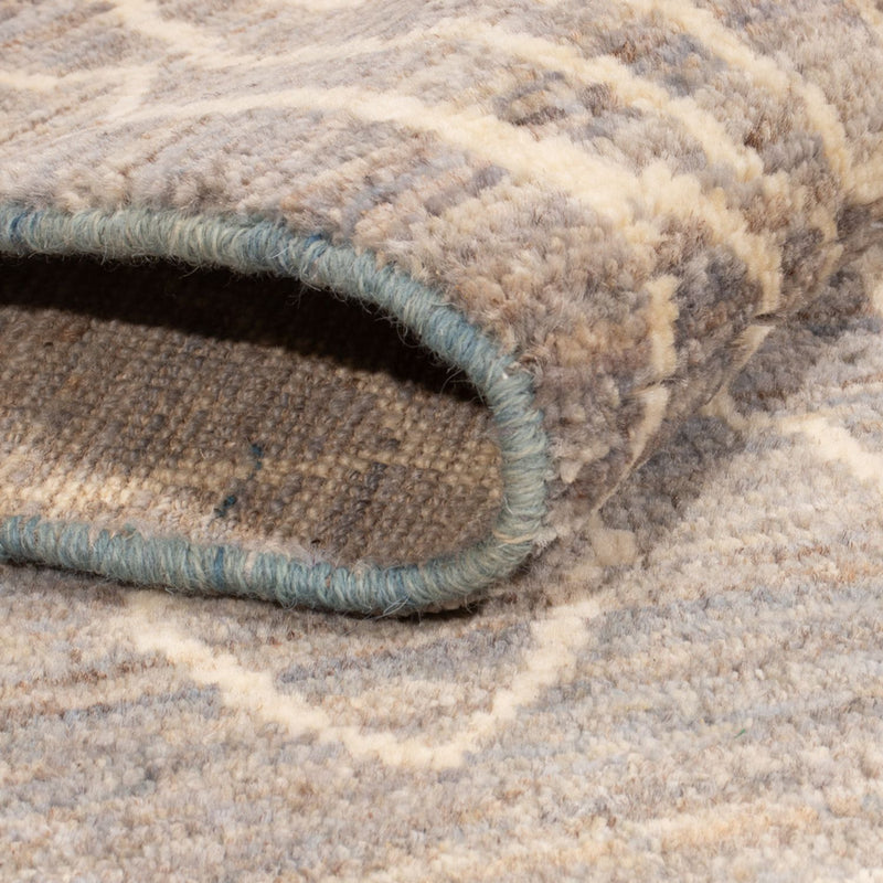 Berber Teppich 156x198cm - Wollteppich - seeblau