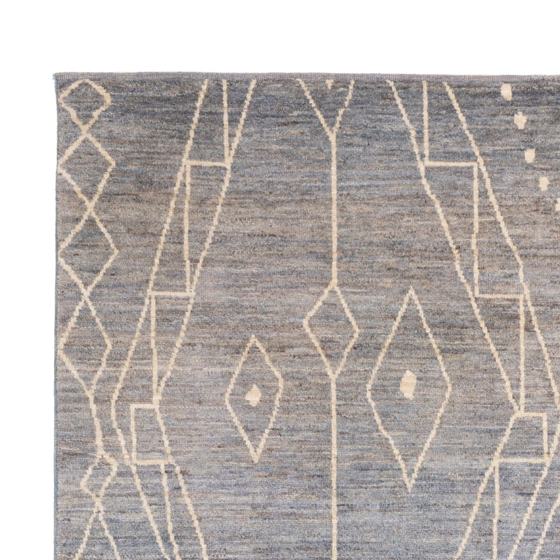 Berber Teppich 173x245cm - Wollteppich - seeblau