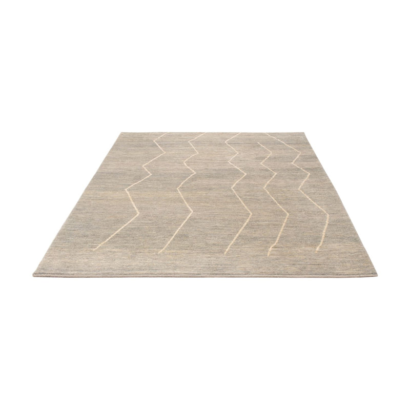 Berber Teppich 152x204cm - Wollteppich - hellgrau