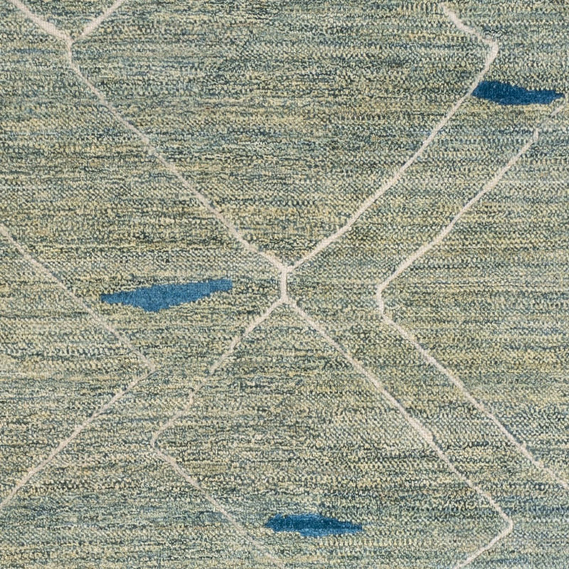 Berber Teppich 172x236cm - Wollteppich - hellgrün