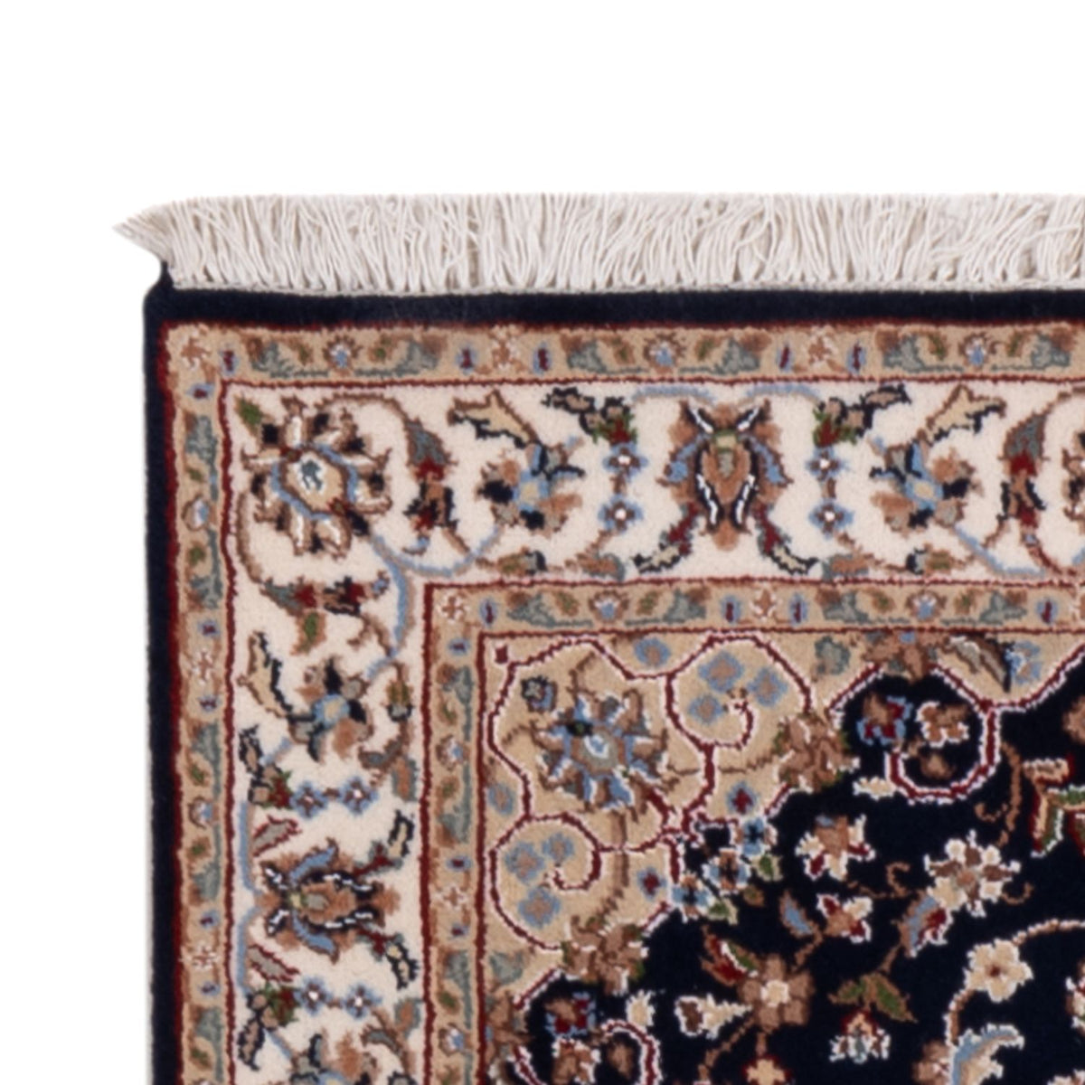 Indo Nain Teppich 81x253cm - Orientteppich - dunkelblau