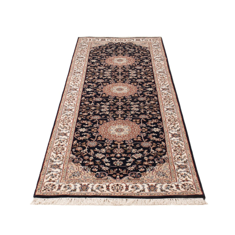 Indo Nain Teppich 81x253cm - Orientteppich - dunkelblau