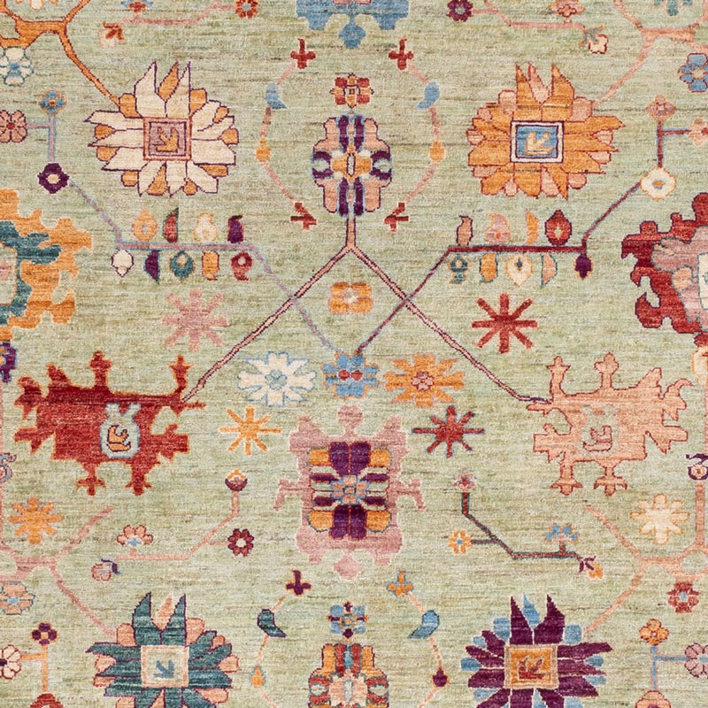 Usak Teppich 244x336cm - Orientteppich - hellgrün