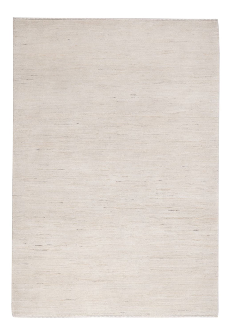 Indo Loribaft Teppich 123x179cm - Wollteppich - silber