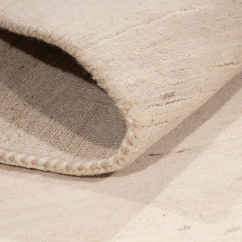 Indo Loribaft Teppich 123x179cm - Wollteppich - silber