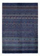 Gabbeh Persisch Teppich 140x191cm - Perserteppich Wollteppich - dunkelblau