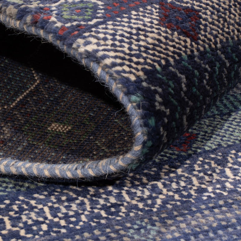 Gabbeh Persisch Teppich 140x191cm - Perserteppich Wollteppich - dunkelblau