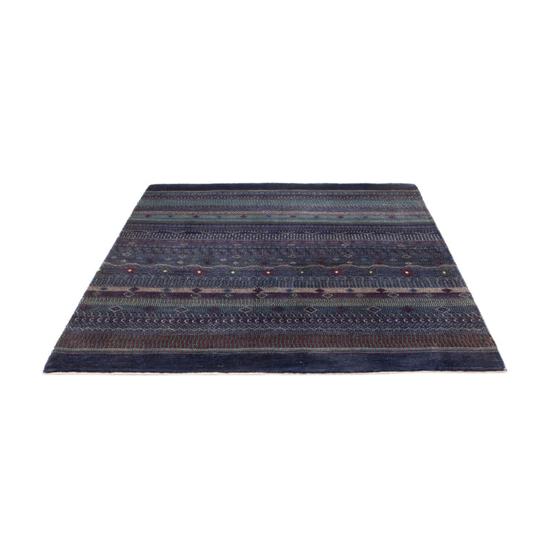 Gabbeh Persisch Teppich 140x191cm - Perserteppich Wollteppich - dunkelblau