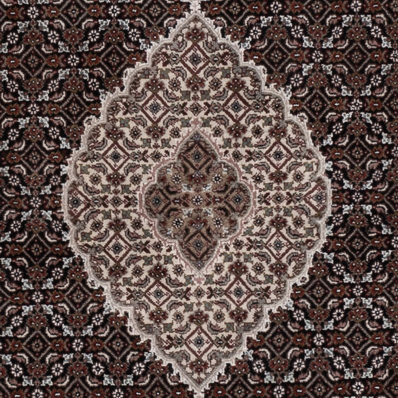 Indo Täbriz Teppich 141x204cm - Orientteppich - dunkelgrau