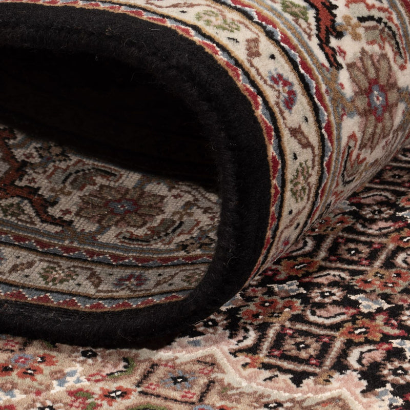 Indo Täbriz Teppich 142x204cm - Orientteppich - dunkelgrau