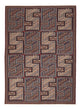 Kelim Afghan Teppich 152x216cm - dunkelbeige