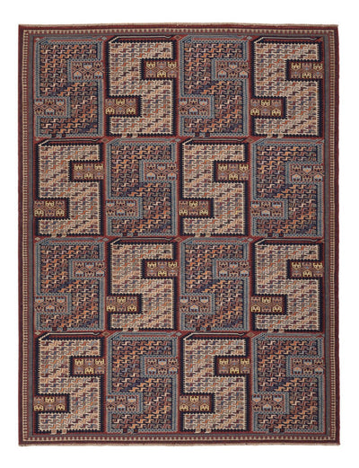 Kelim Afghan Teppich 166x209cm - dunkelbeige