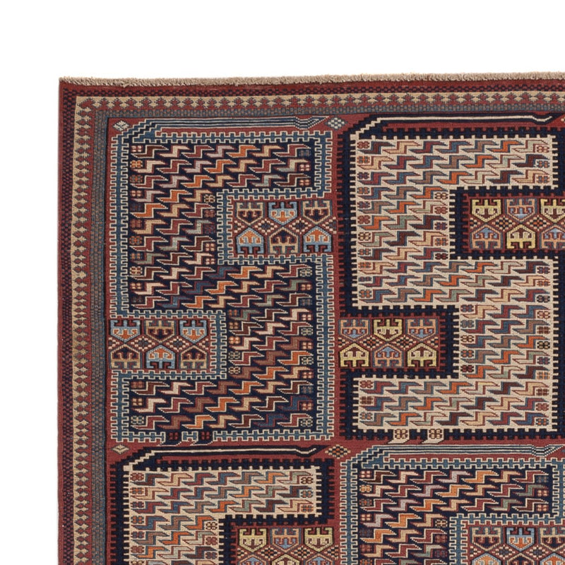 Kelim Afghan Teppich 166x209cm - dunkelbeige