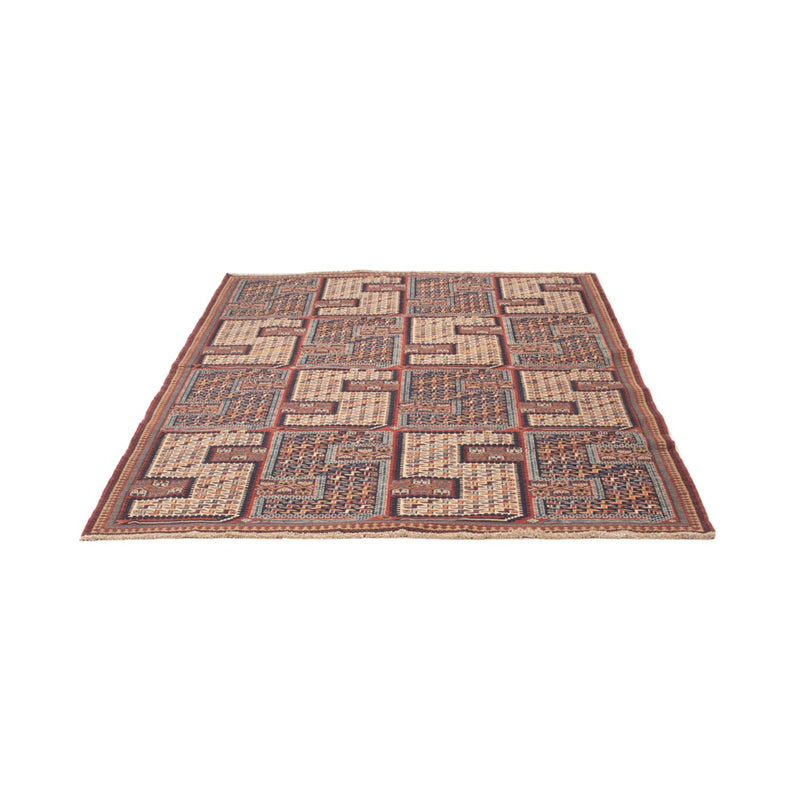 Kelim Afghan Teppich 155x214cm - dunkelbeige