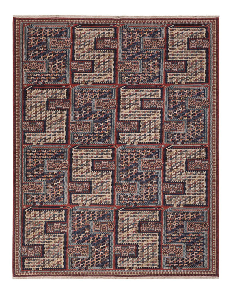 Kelim Afghan Teppich 165x208cm - dunkelbeige