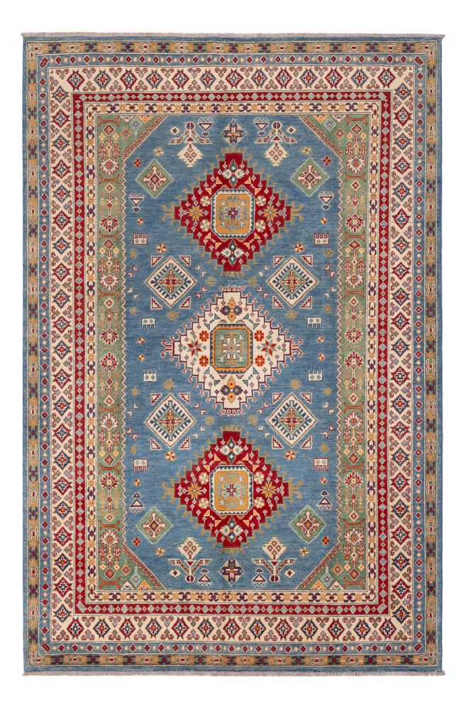 Ziegler Teppich - Kazak - 198 x 300 cm - blau