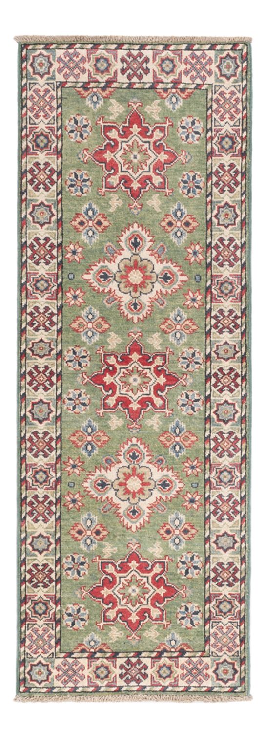 Kazak Teppich 64x181cm - Orientteppich - hellgrün