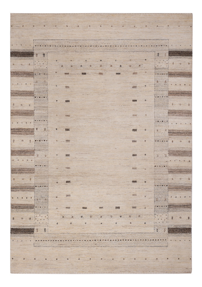 Indo Loribaft Teppich 176x246cm - Orientteppich - hellbeige