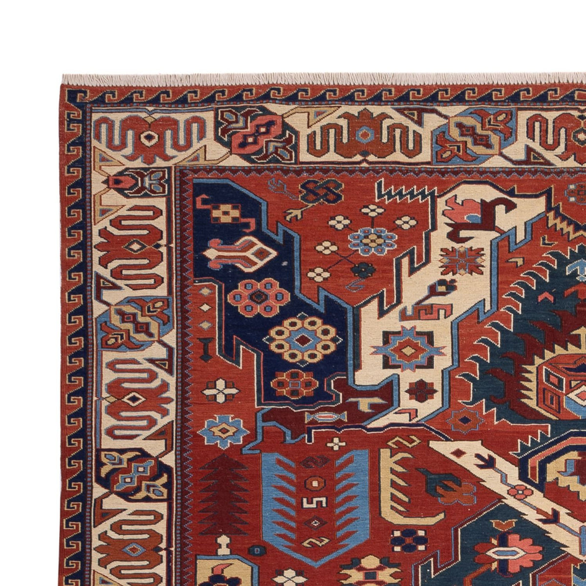 Kelim Afghan Teppich 194x256cm - mehrfarbig