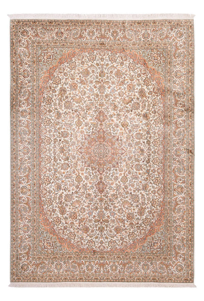 Kaschmir Seide Teppich 219x314cm - Orientteppich - beige