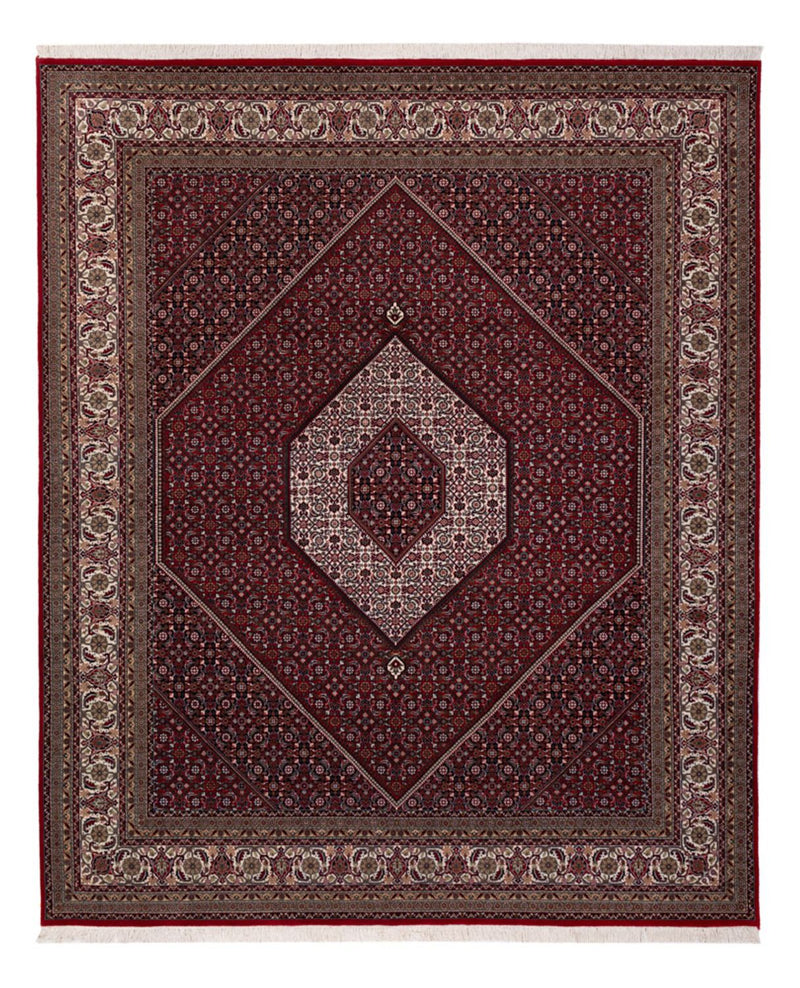 Indo Bidjar Teppich 251x304cm - Orientteppich - dunkelrot